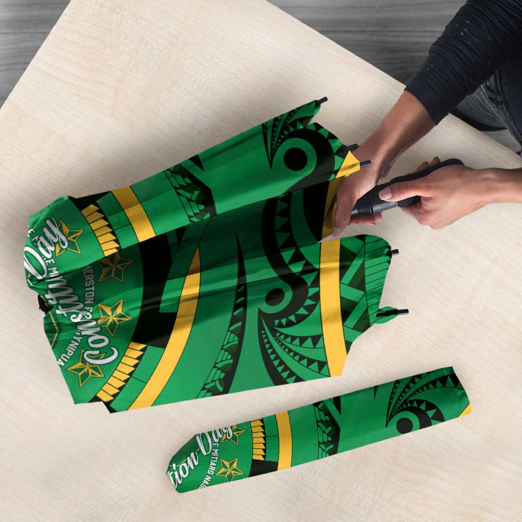 Cook Islands Constitution Day Umbrella 60th Anniversary - Polynesian Pride