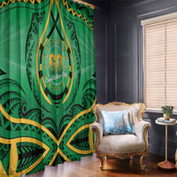Cook Islands Constitution Day Window Curtain 60th Anniversary LT05 - Polynesian Pride