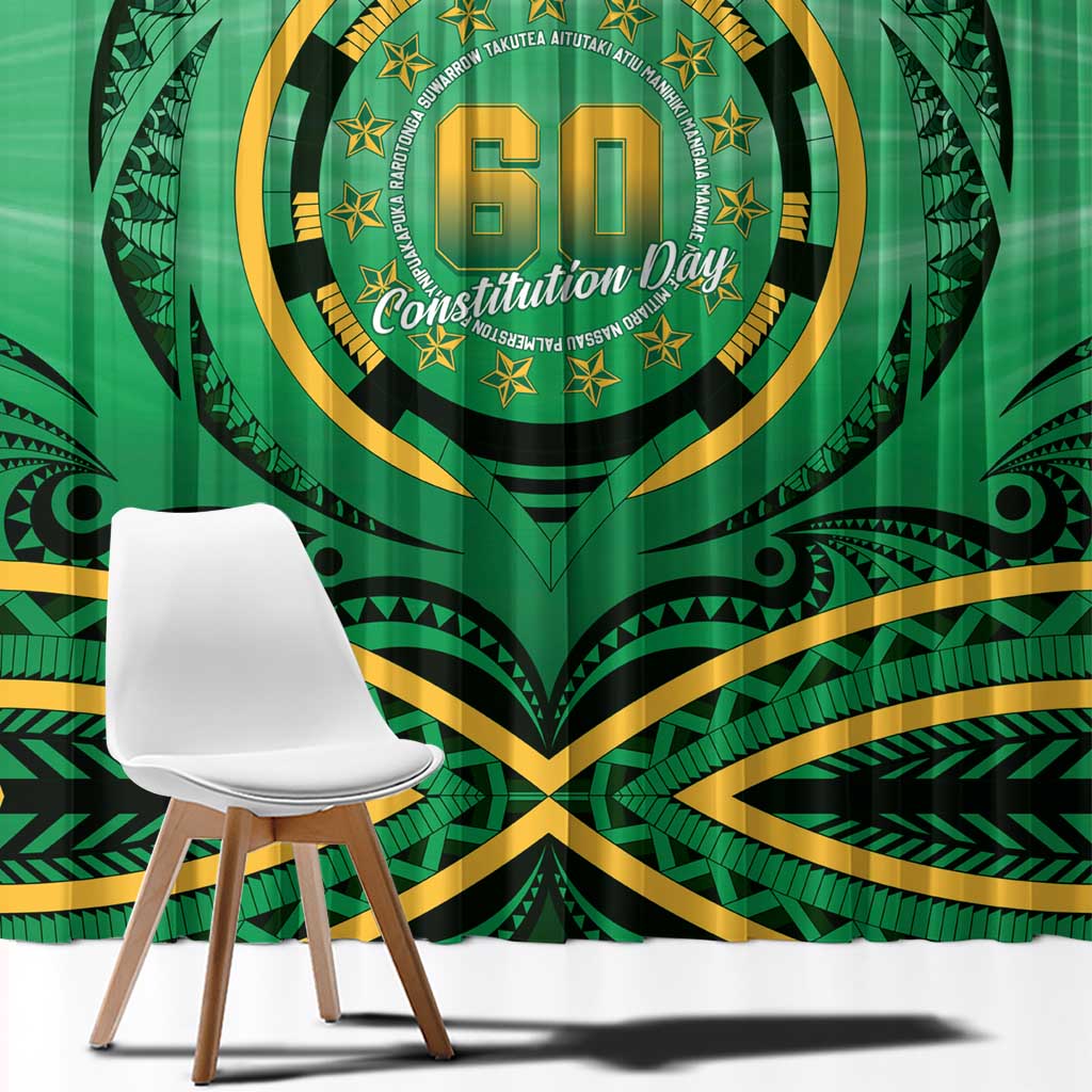 Cook Islands Constitution Day Window Curtain 60th Anniversary LT05 - Polynesian Pride