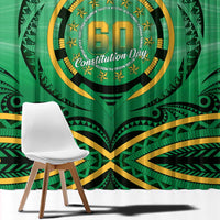 Cook Islands Constitution Day Window Curtain 60th Anniversary LT05 - Polynesian Pride