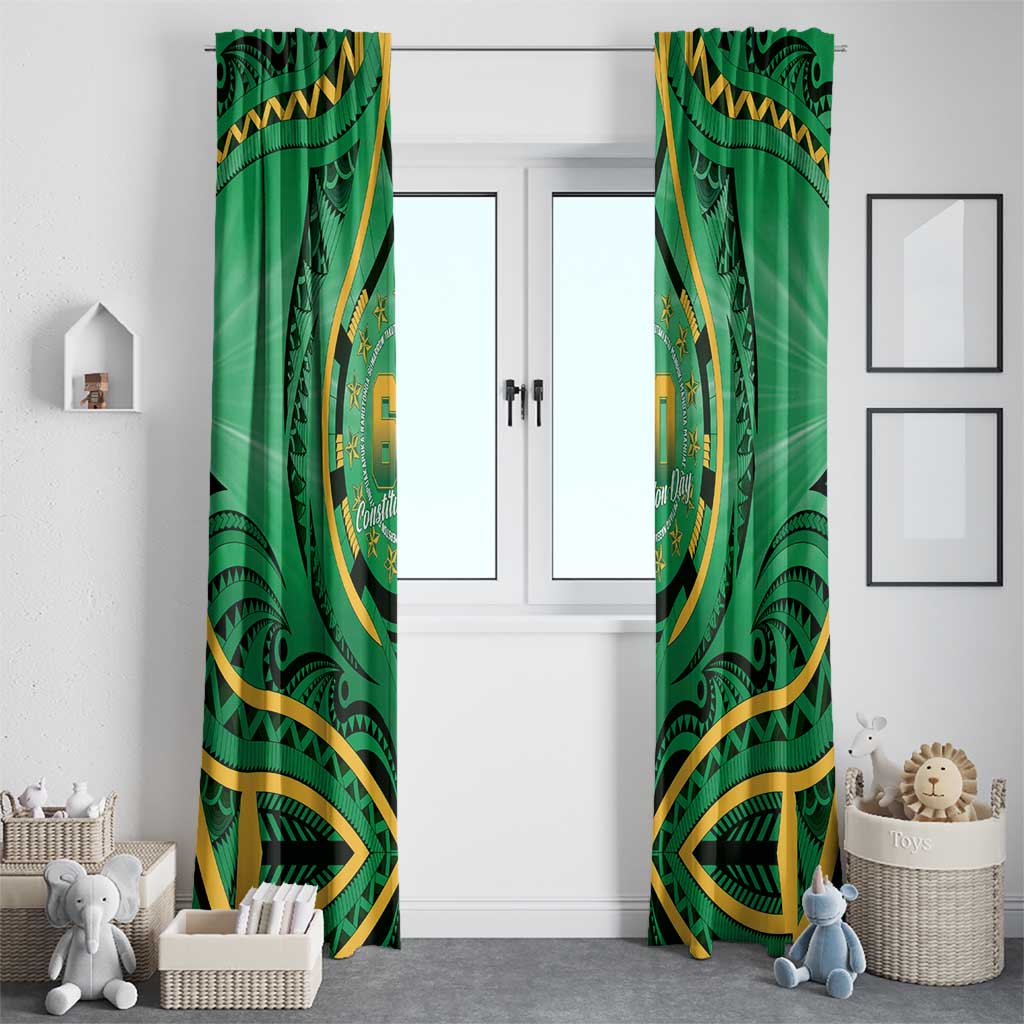 Cook Islands Constitution Day Window Curtain 60th Anniversary LT05 - Polynesian Pride