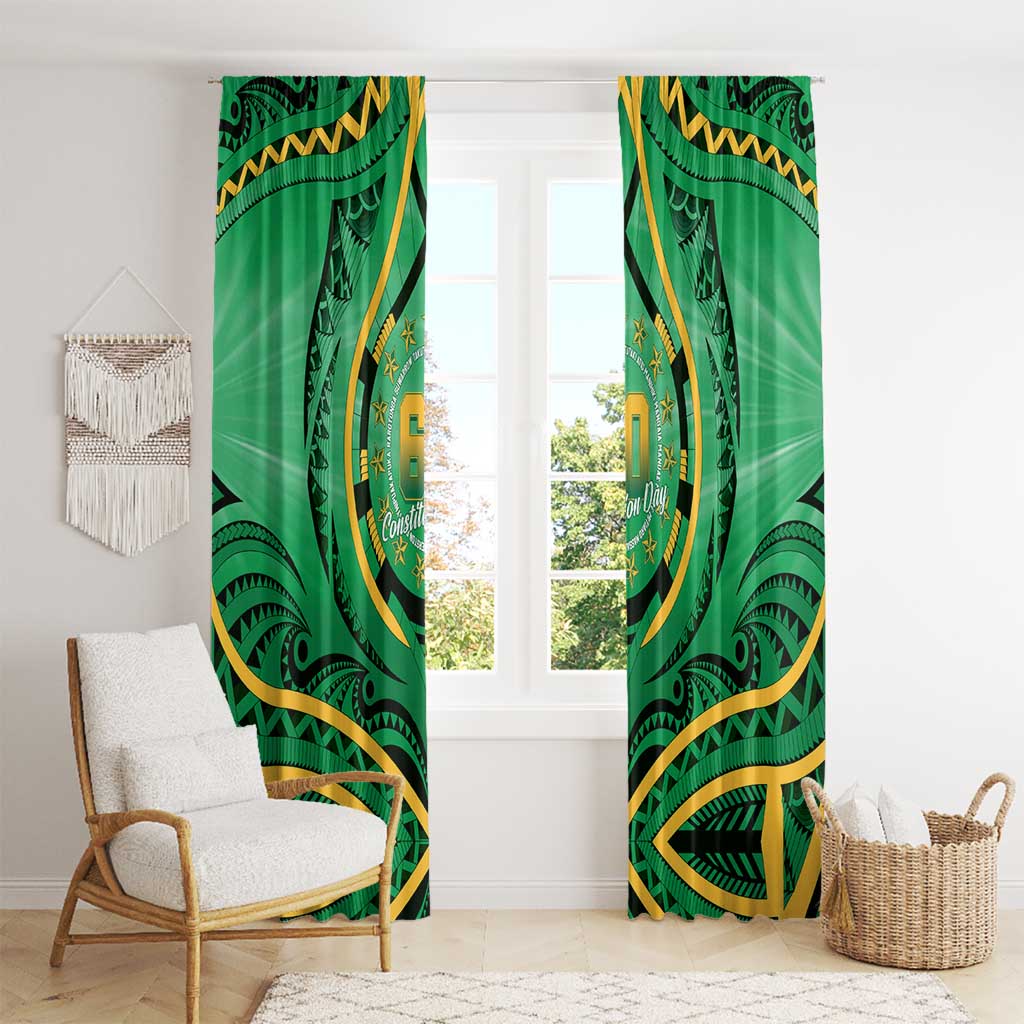 Cook Islands Constitution Day Window Curtain 60th Anniversary LT05 - Polynesian Pride