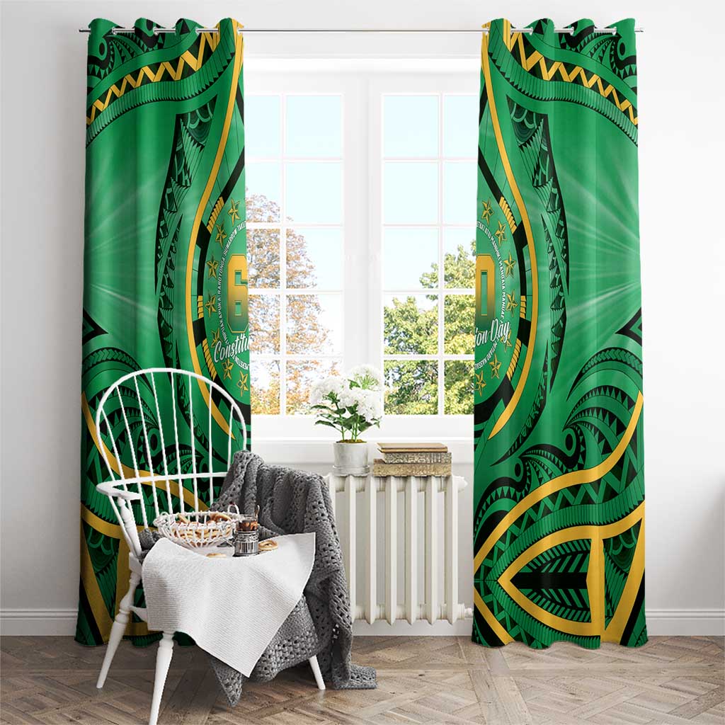 Cook Islands Constitution Day Window Curtain 60th Anniversary LT05 - Polynesian Pride