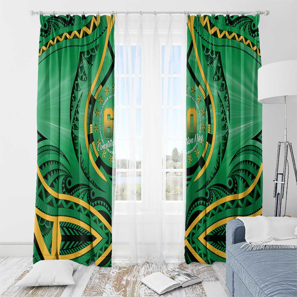 Cook Islands Constitution Day Window Curtain 60th Anniversary LT05 - Polynesian Pride