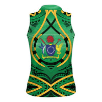 Cook Islands Constitution Day Women Sleeveless Polo Shirt 60th Anniversary LT05 - Polynesian Pride