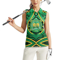Cook Islands Constitution Day Women Sleeveless Polo Shirt 60th Anniversary LT05 - Polynesian Pride