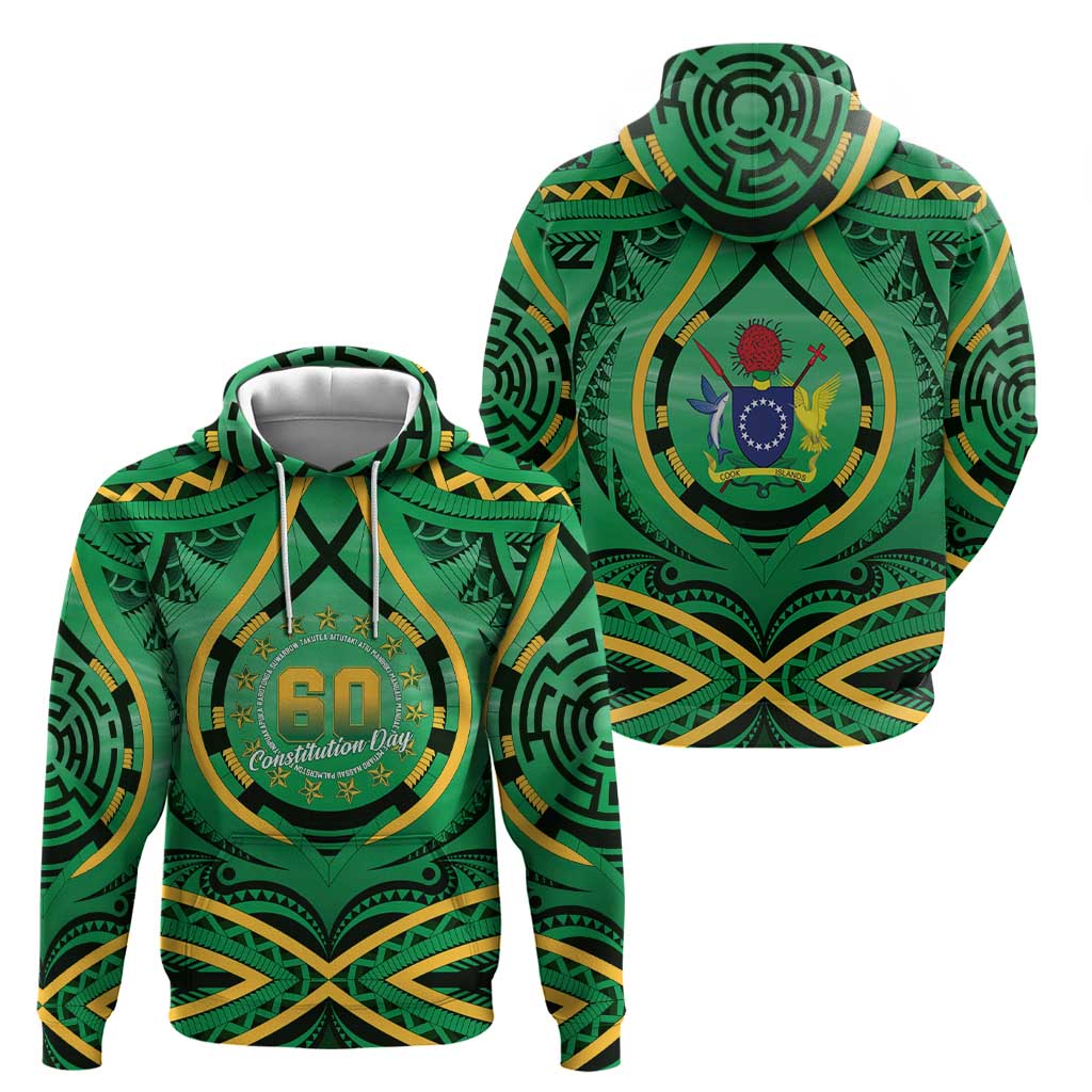 Cook Islands Constitution Day Zip Hoodie 60th Anniversary - Polynesian Pride
