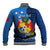 Personalized Tonga Vavau Baseball Jacket Humpback Whale Coat Of Arms With Ngatu Pattern LT05 - Polynesian Pride