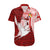 Personalized Tonga Niuas Hawaiian Shirt White Tailed Tropicbird With Ngatu Pattern LT05 Red - Polynesian Pride