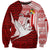 Personalized Tonga Niuas Sweatshirt White Tailed Tropicbird With Ngatu Pattern LT05 Unisex Red - Polynesian Pride