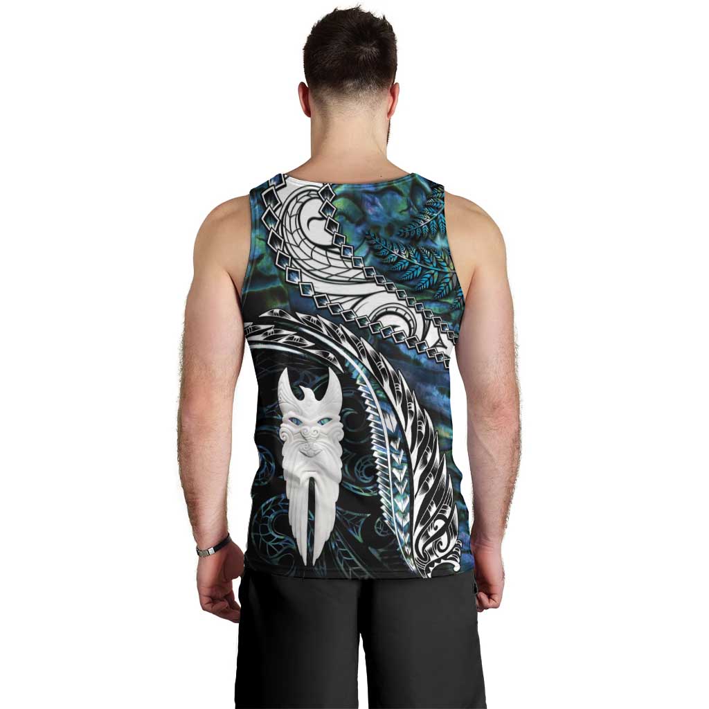 New Zealand Aotearoa Men Tank Top Maori Hei Rehua Paua Shell Glitter Green LT05 - Polynesian Pride