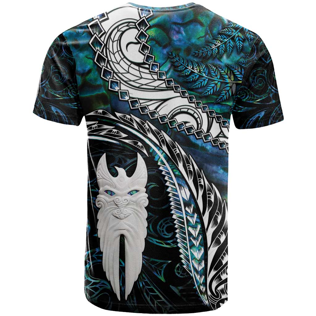 New Zealand Aotearoa T Shirt Maori Hei Rehua Paua Shell Glitter Green LT05 - Polynesian Pride