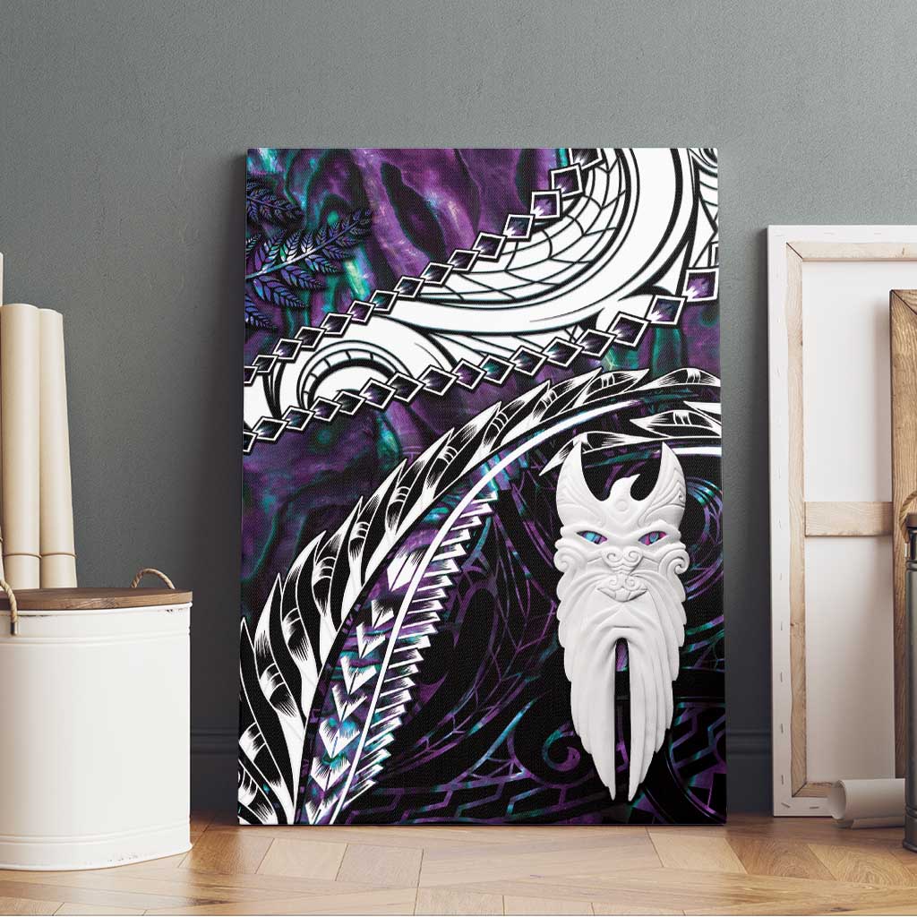 New Zealand Aotearoa Canvas Wall Art Maori Hei Rehua Paua Shell Glitter Purple