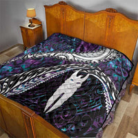 New Zealand Aotearoa Quilt Maori Hei Rehua Paua Shell Glitter Purple LT05 - Polynesian Pride