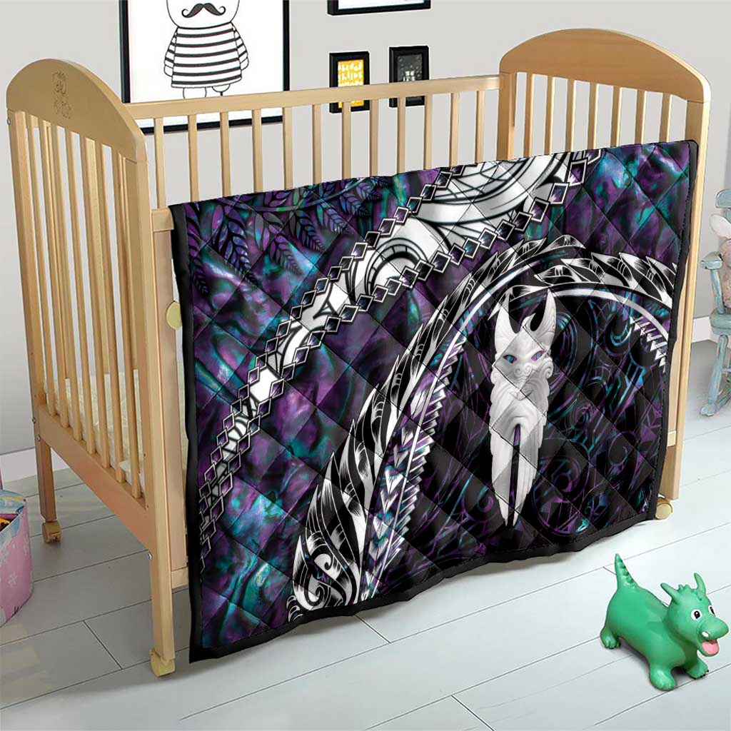 New Zealand Aotearoa Quilt Maori Hei Rehua Paua Shell Glitter Purple LT05 - Polynesian Pride