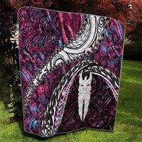 New Zealand Aotearoa Quilt Maori Hei Rehua Paua Shell Glitter Pink LT05 - Polynesian Pride
