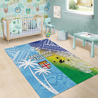 Happy Malampa Fiji Day Area Rug Half Mix Style