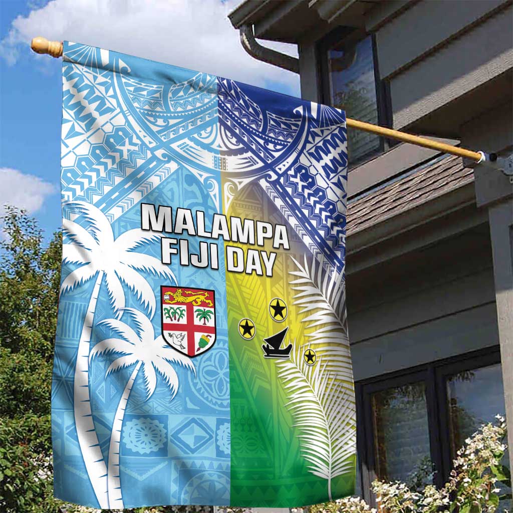 Happy Malampa Fiji Day Garden Flag Half Mix Style