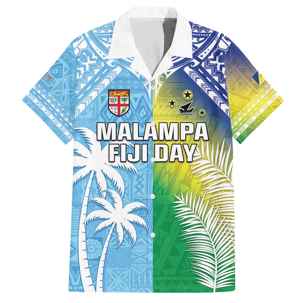 Personalised Happy Malampa Fiji Day Hawaiian Shirt Half Mix Style