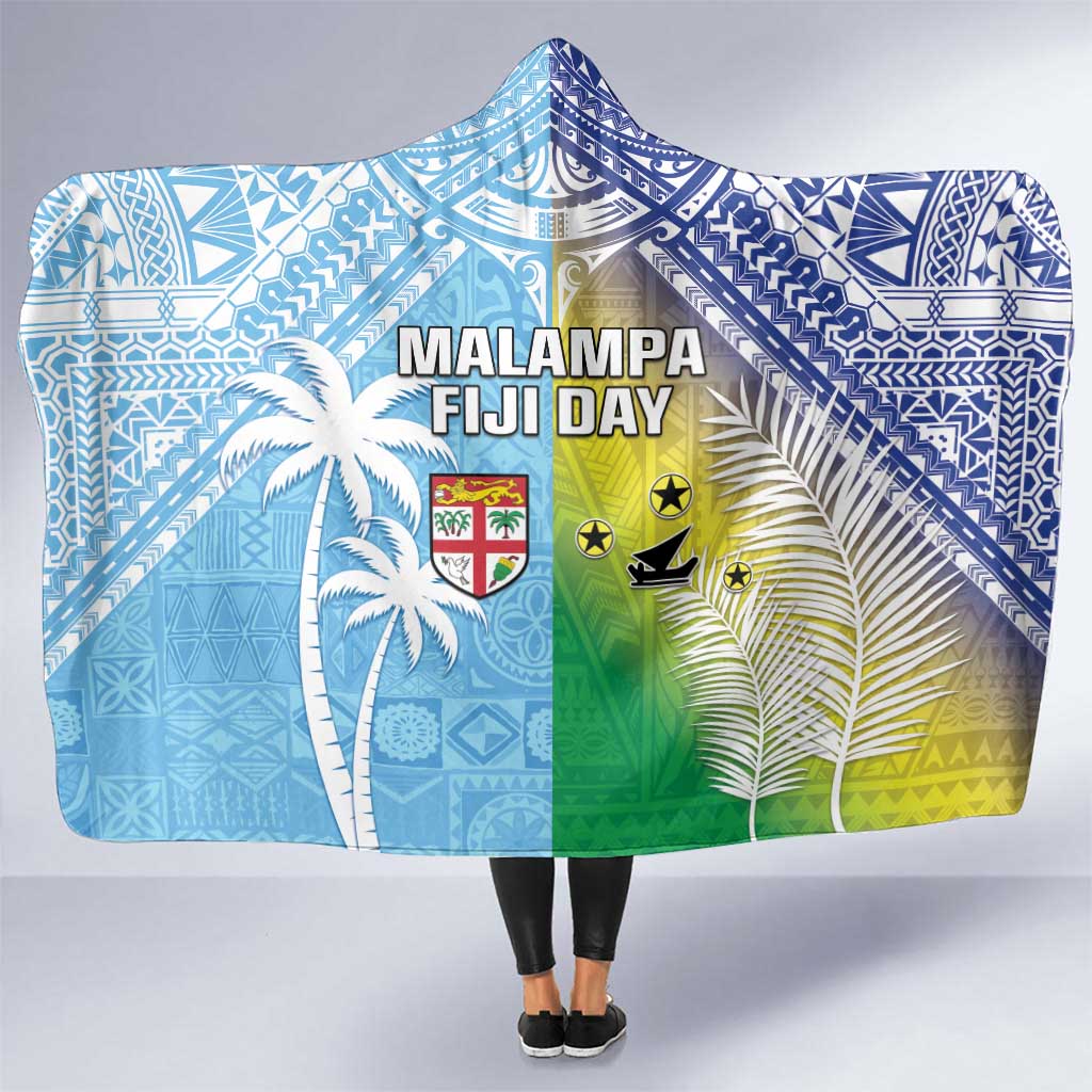 Happy Malampa Fiji Day Hooded Blanket Half Mix Style