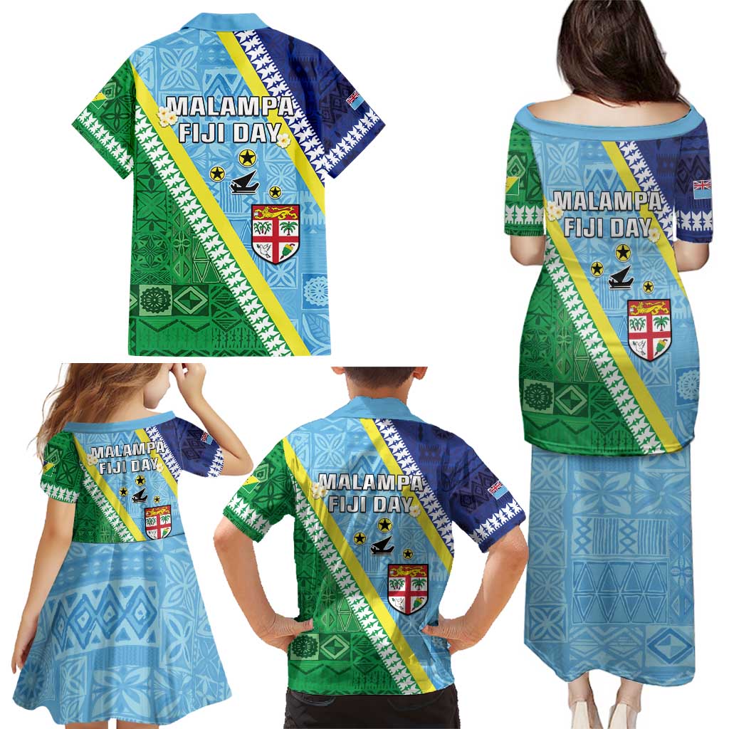 Love Malampa Fiji Day Family Matching Puletasi and Hawaiian Shirt Together We Grow