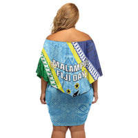 Love Malampa Fiji Day Off Shoulder Short Dress Together We Grow