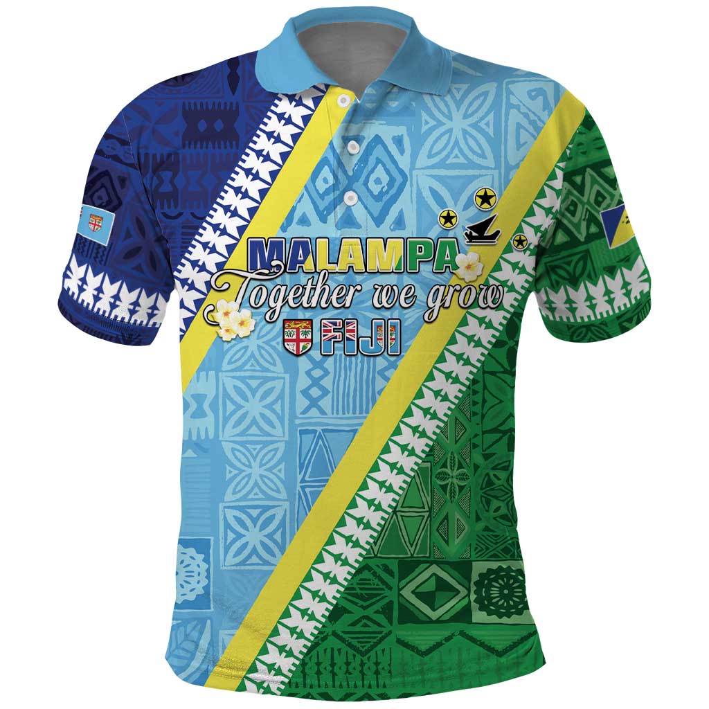 Love Malampa Fiji Day Polo Shirt Together We Grow