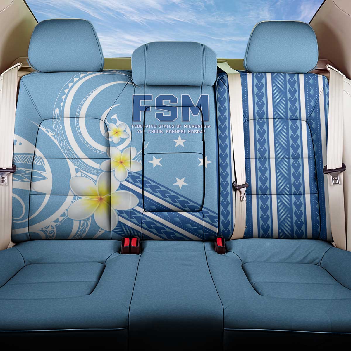 Federated States of Micronesia Back Car Seat Cover Happy 38th Independence Anniversary