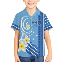 Personalised Federated States of Micronesia Kid Hawaiian Shirt Happy 38th Independence Anniversary LT05 Kid Blue - Polynesian Pride