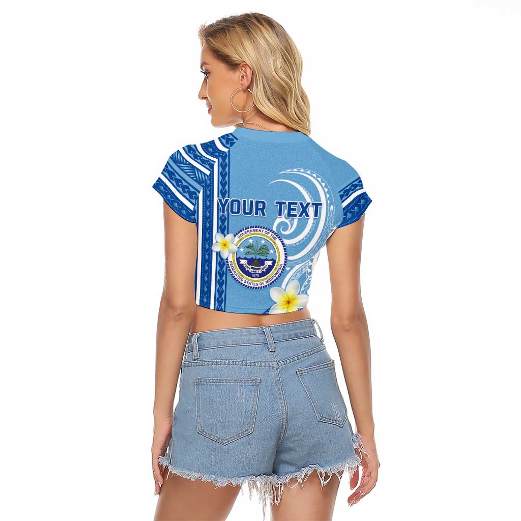 Personalised Federated States of Micronesia Raglan Cropped T Shirt Happy 38th Independence Anniversary LT05 - Polynesian Pride