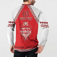 Custom Tonga Mate Maa Rugby Button Sweatshirt Go Champions