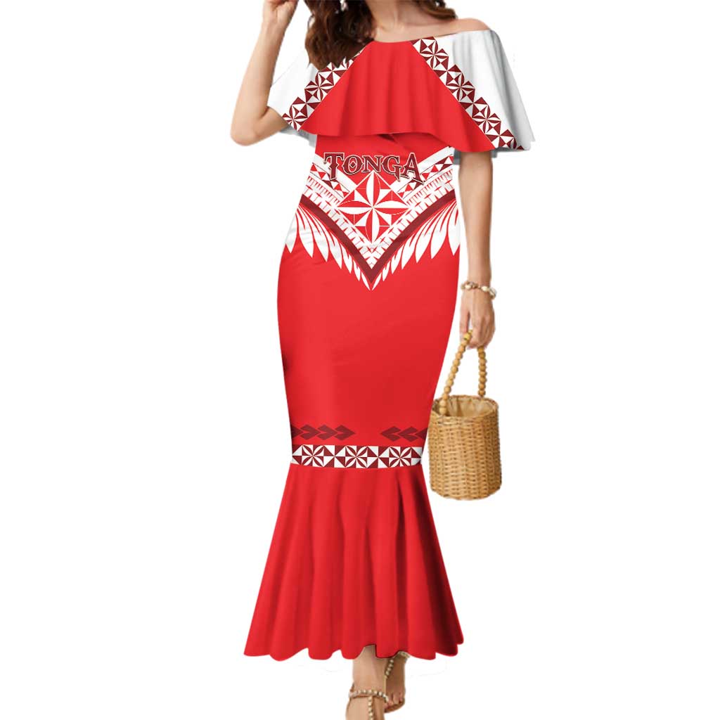 Custom Tonga Mate Maa Rugby Family Matching Mermaid Dress and Hawaiian Shirt Go Champions