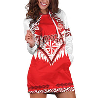 Custom Tonga Mate Maa Rugby Hoodie Dress Go Champions LT05 Red - Polynesian Pride