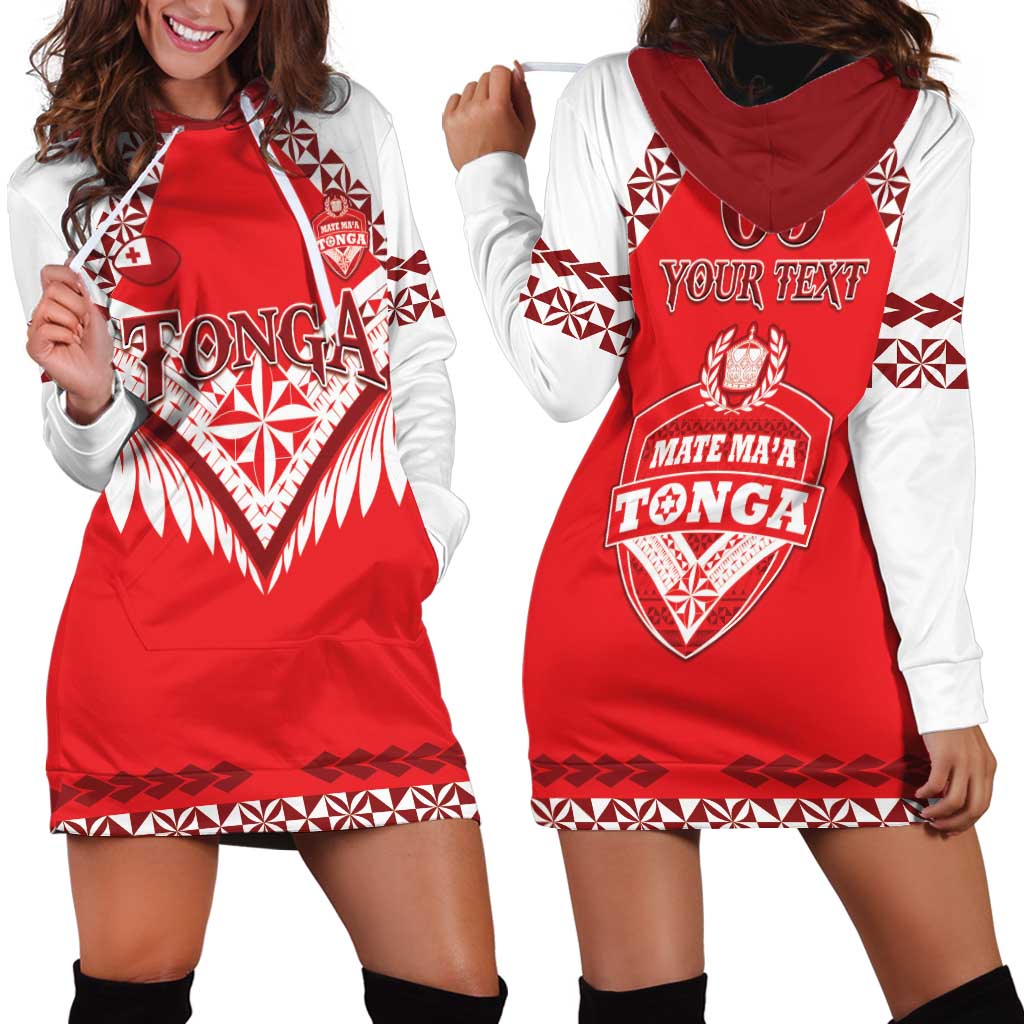 Custom Tonga Mate Maa Rugby Hoodie Dress Go Champions LT05 - Polynesian Pride