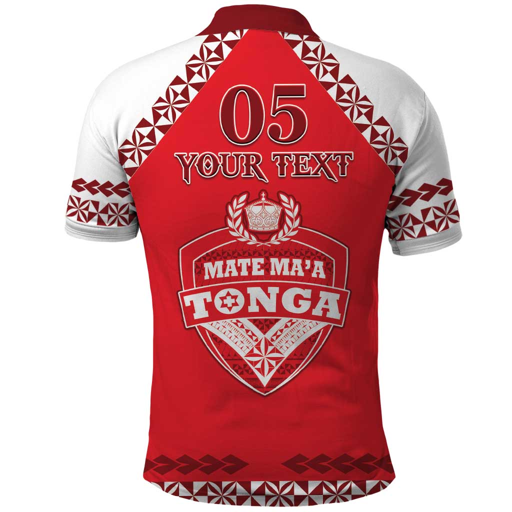 Custom Tonga Mate Maa Rugby Polo Shirt Go Champions