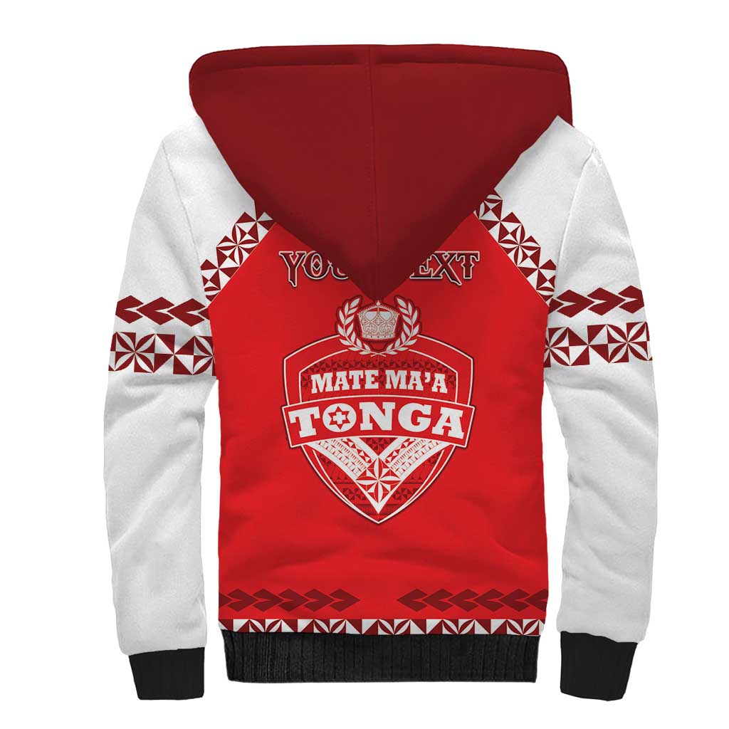 Custom Tonga Mate Maa Rugby Sherpa Hoodie Go Champions LT05 - Polynesian Pride