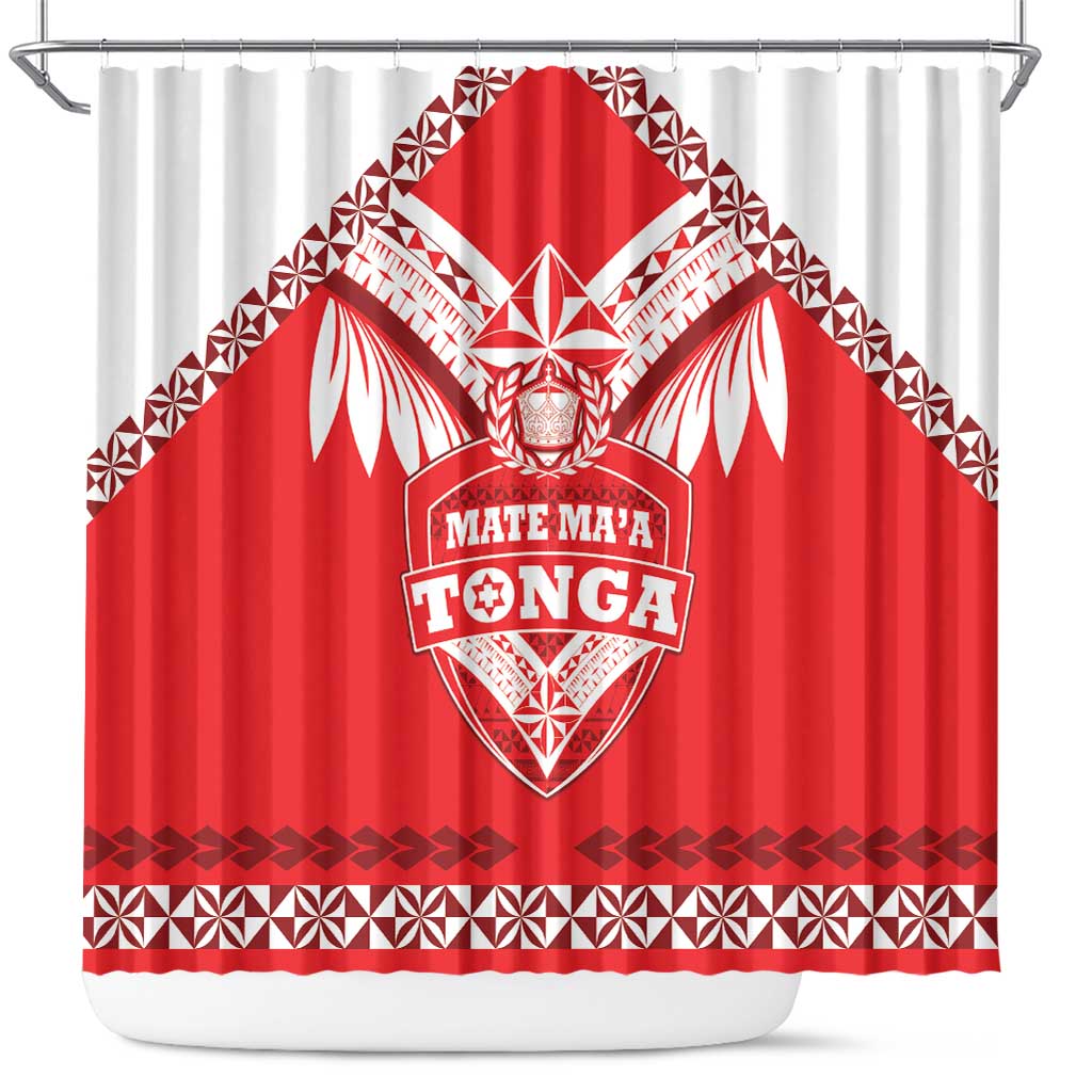 Tonga Mate Maa Rugby Shower Curtain Go Champions