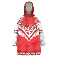 Custom Tonga Mate Maa Rugby Wearable Blanket Hoodie Go Champions LT05 One Size Red - Polynesian Pride