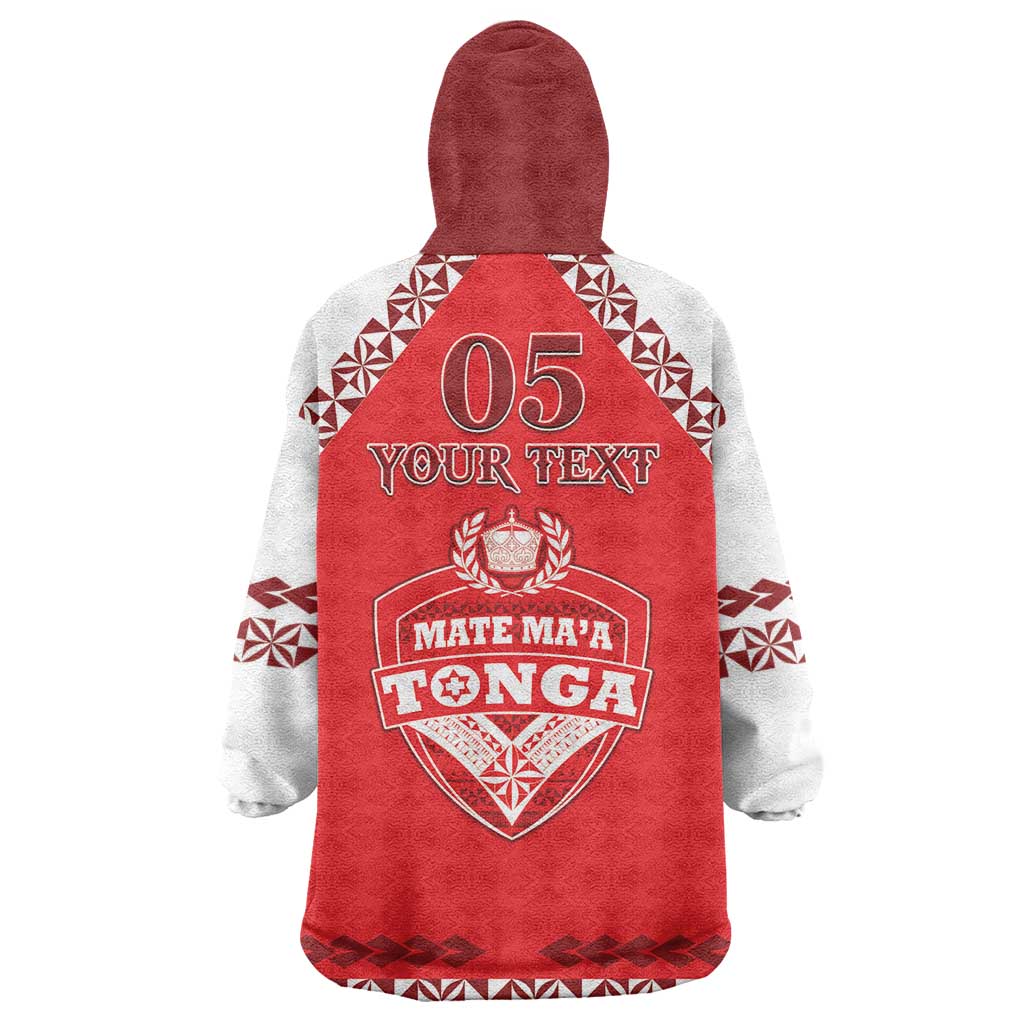 Custom Tonga Mate Maa Rugby Wearable Blanket Hoodie Go Champions LT05 - Polynesian Pride