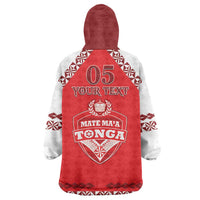 Custom Tonga Mate Maa Rugby Wearable Blanket Hoodie Go Champions LT05 - Polynesian Pride