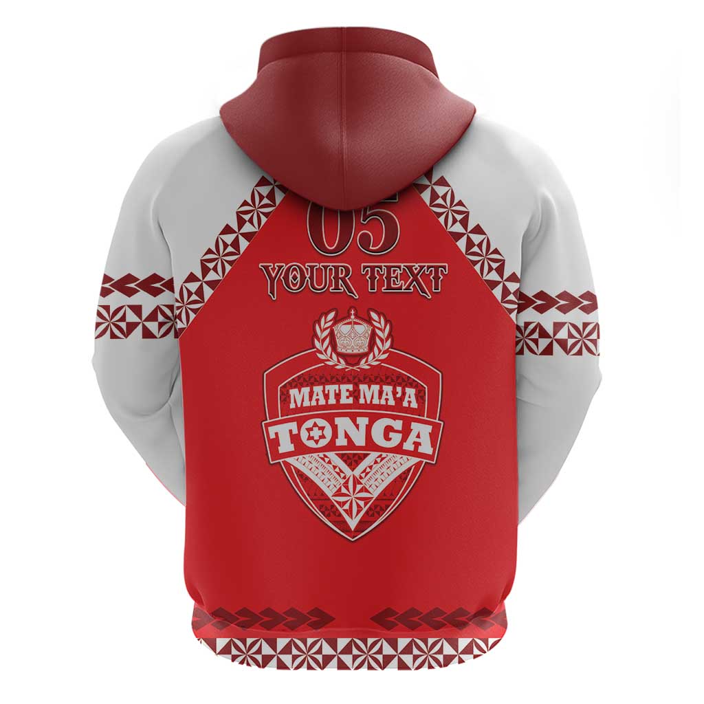 Custom Tonga Mate Maa Rugby Zip Hoodie Go Champions LT05 - Polynesian Pride