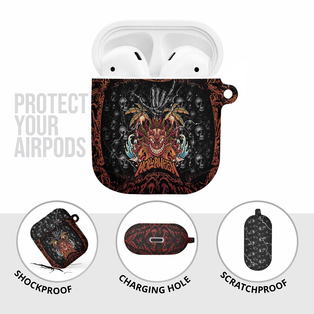 Aloha Halloween AirPods Case Horror Tiki Heavy Metal Style - Polynesian Pride