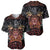 Aloha Halloween Baseball Jersey Horror Tiki Heavy Metal Style - Polynesian Pride