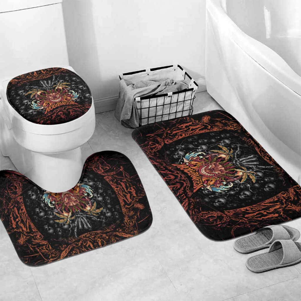 Aloha Halloween Bathroom Set Horror Tiki Heavy Metal Style - Polynesian Pride