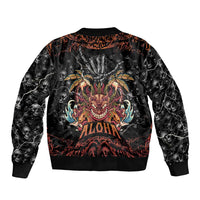 Aloha Halloween Bomber Jacket Horror Tiki Heavy Metal Style LT05 - Polynesian Pride