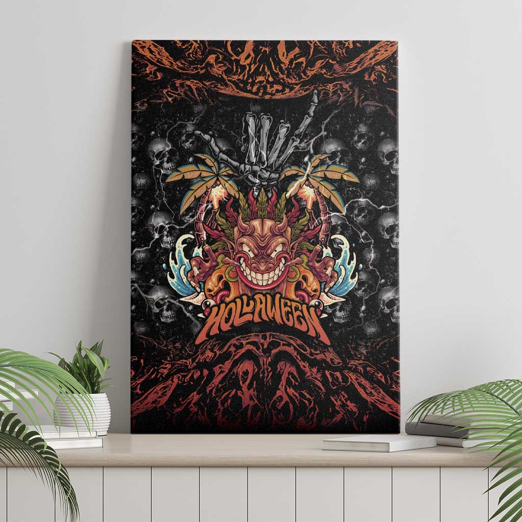 Aloha Halloween Canvas Wall Art Horror Tiki Heavy Metal Style LT05 - Polynesian Pride