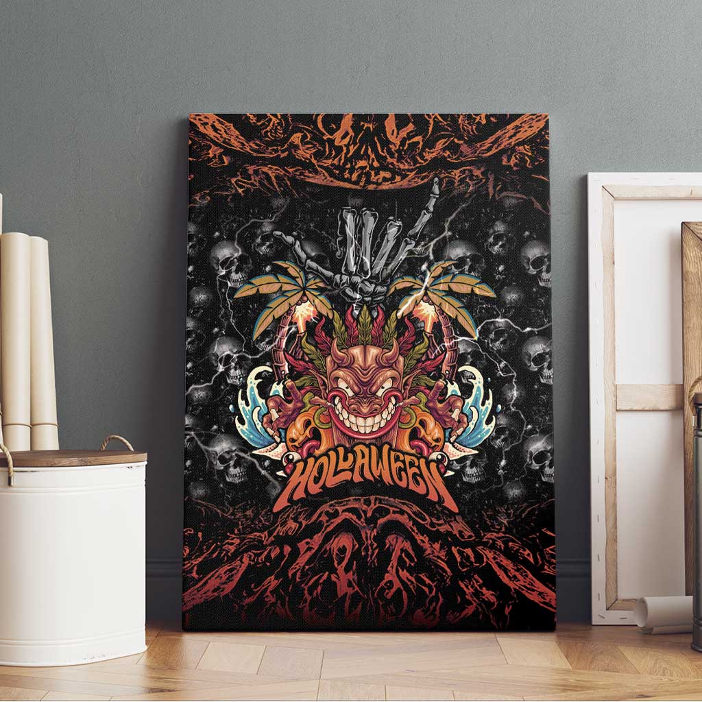 Aloha Halloween Canvas Wall Art Horror Tiki Heavy Metal Style LT05 - Polynesian Pride