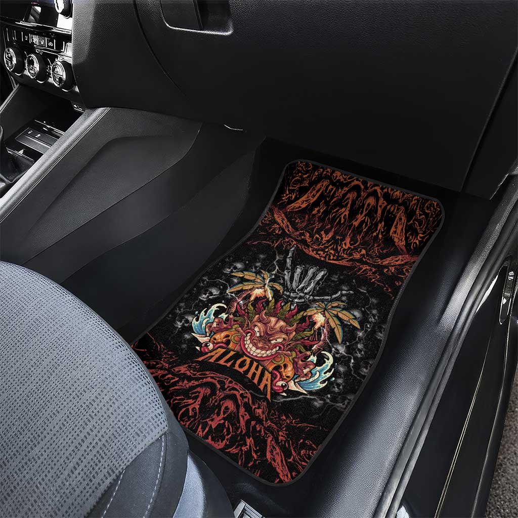Aloha Halloween Car Mats Horror Tiki Heavy Metal Style LT05 - Polynesian Pride