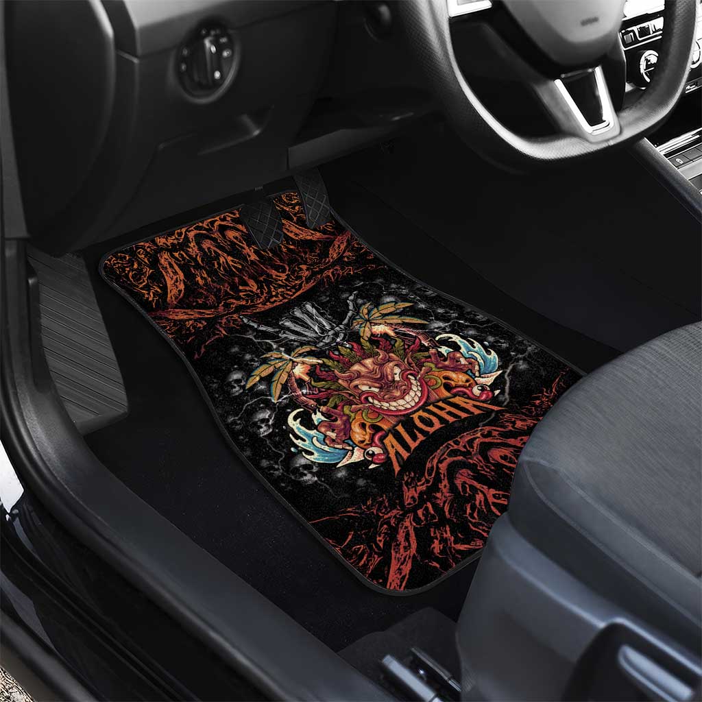 Aloha Halloween Car Mats Horror Tiki Heavy Metal Style LT05 - Polynesian Pride