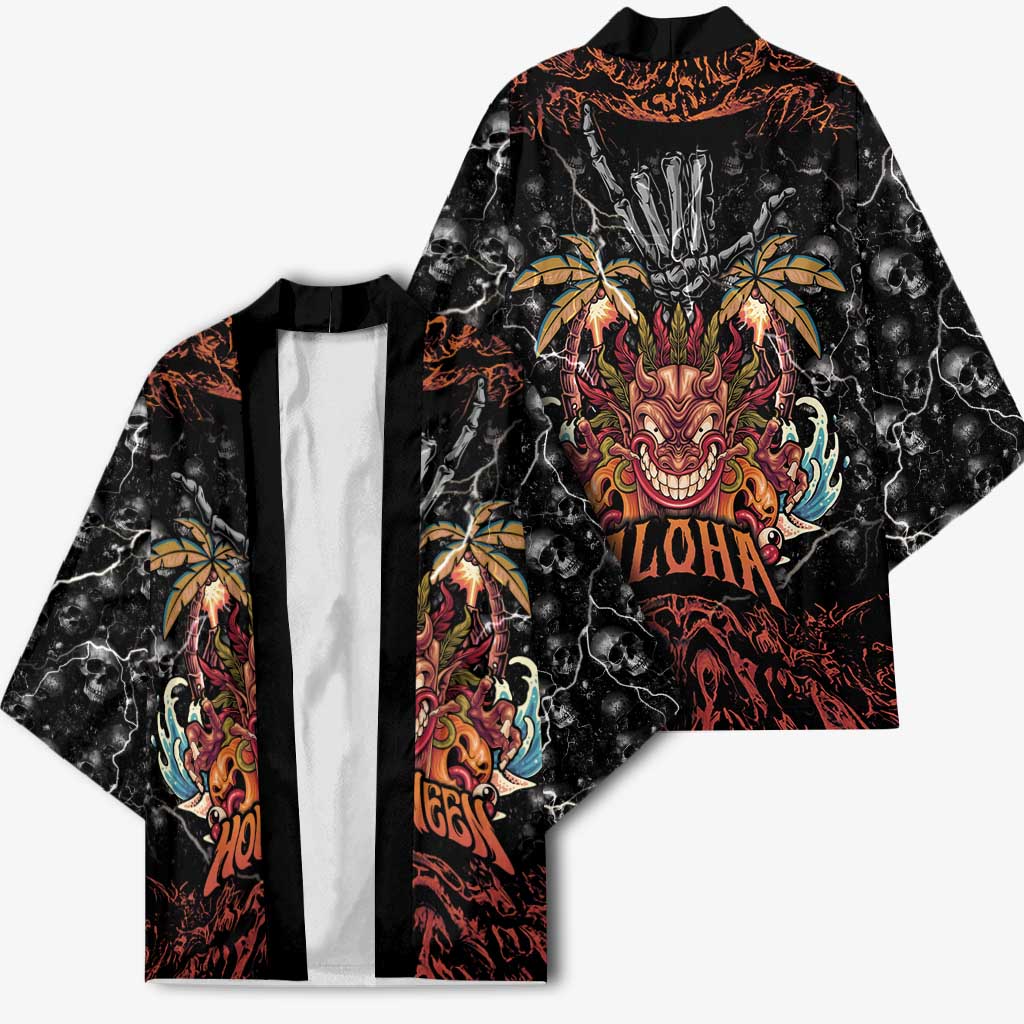Aloha Halloween Kimono Horror Tiki Heavy Metal Style - Polynesian Pride